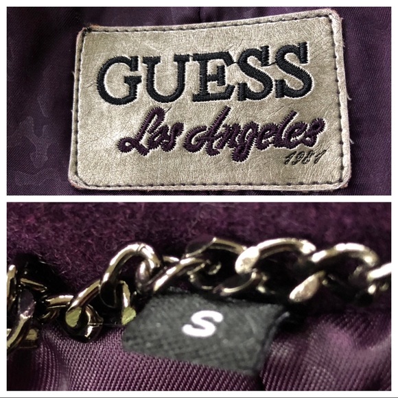 Guess Double Breasted Purple Coat - Picture 7 of 8